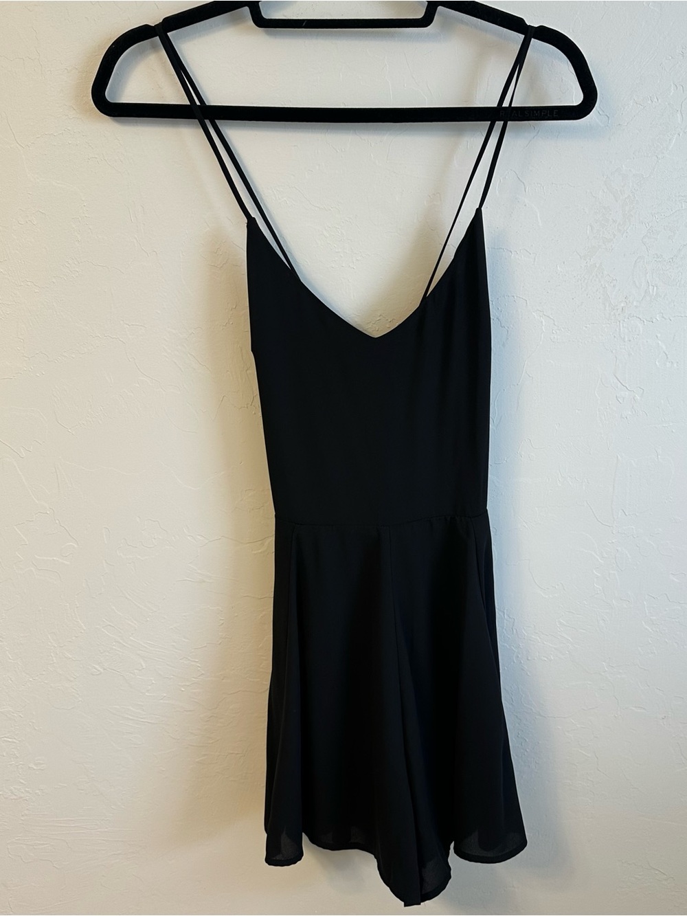 Black Spaghetti Strap Romper